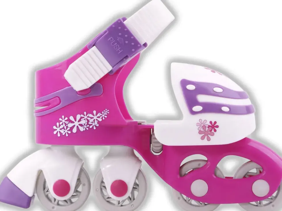 PATINS EVOLUTIFS ET AJUSTABLES ROSE POINTURE 25-32