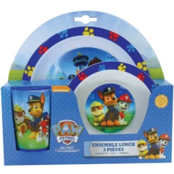 PAT'PATROUILLE - ENSEMBLE LUNCH 3 PIECES INCLUANT 1 VERRE 220