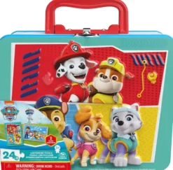 PAT'PATROUILLE - PUZZLE 48 PIECES AVEC GRANDE VALISETTE METAL