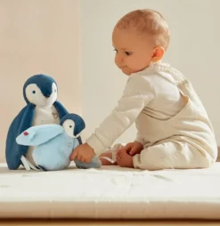 PELUCHE CALIN MANCHOTS BLEUS