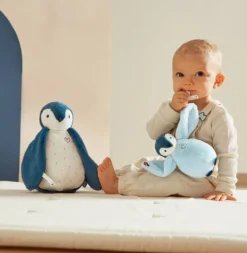 PELUCHE CALIN MANCHOTS BLEUS