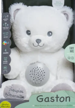 PELUCHE GASTON MON OURSON MUSICAL PROJECTEUR D'ETOILES