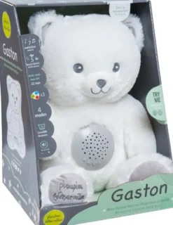 PELUCHE GASTON MON OURSON MUSICAL PROJECTEUR D'ETOILES