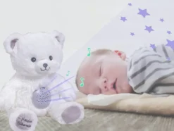 PELUCHE GASTON MON OURSON MUSICAL PROJECTEUR D'ETOILES