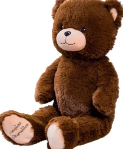 PELUCHE GASTON OURS CHOCOLAT 60 CM