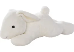 PELUCHE LAPIN COUCHE 50 CM