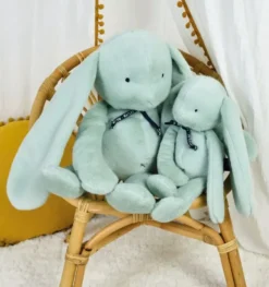 PELUCHE - LAPIN MELOE 37 CM - VERT SAUGE