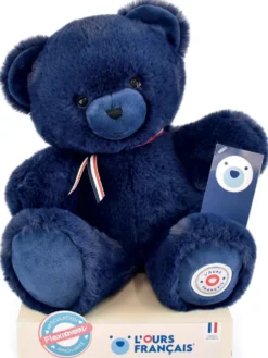 PELUCHE - L’OURS FRANCAIS 35 CM BLEU REVES