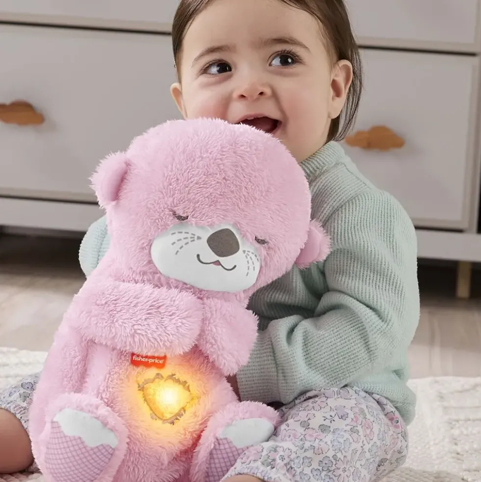 PELUCHE MA LOUTRE CALINS BONNE NUIT - ROSE