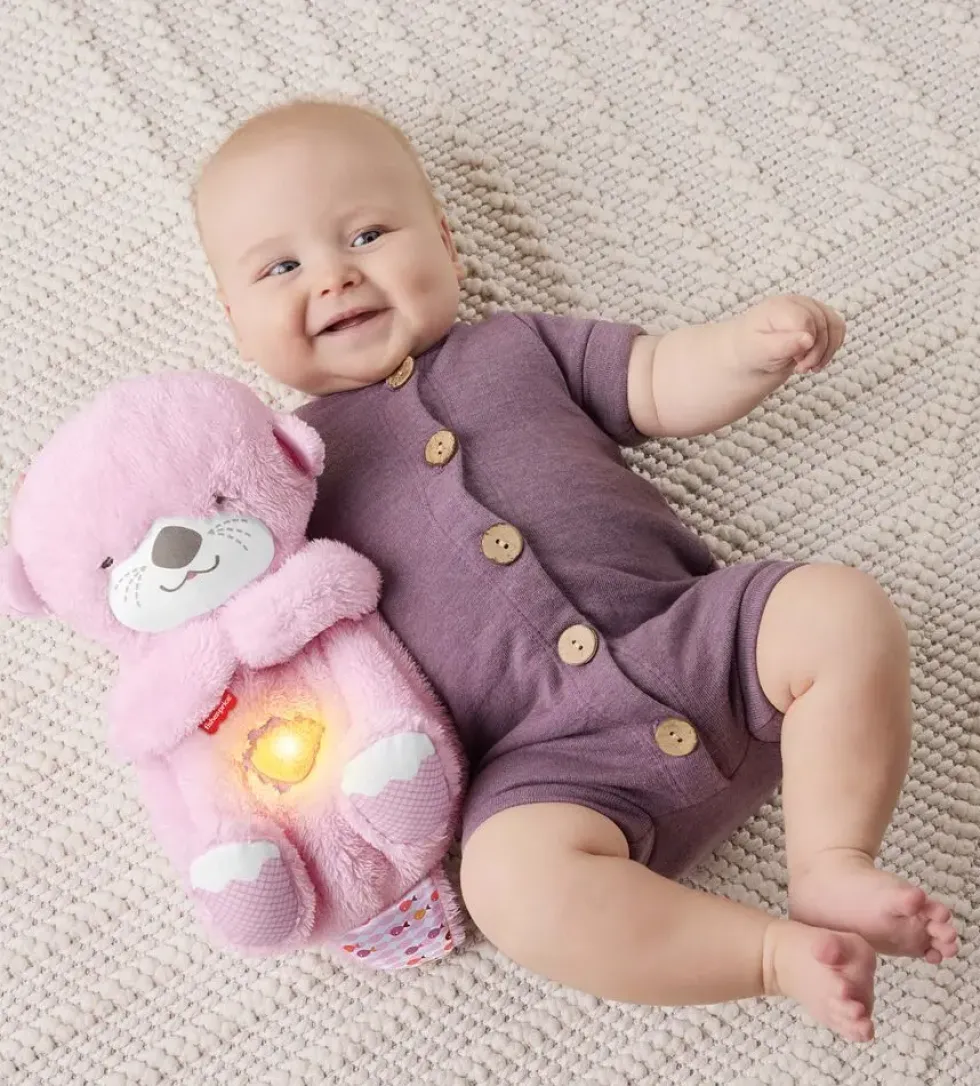 PELUCHE MA LOUTRE CALINS BONNE NUIT - ROSE