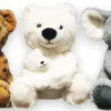 PELUCHE MAMAN ET BEBE ANIMAL SAUVAGE 28 CM