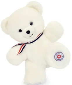 PELUCHE -PETIT OURS 25 CM - BLANC FLOCON