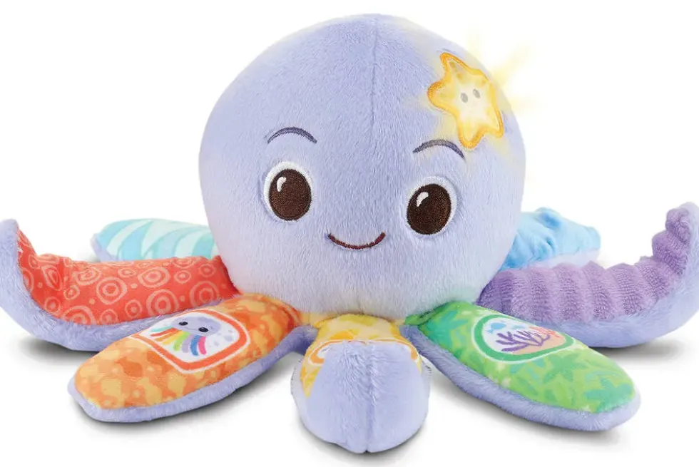 PELUCHE - PIEUVRE MUSICALE LILA