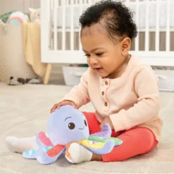 PELUCHE - PIEUVRE MUSICALE LILA