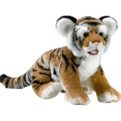 PELUCHE TIGRE BRUN COUCHE - 35 CM