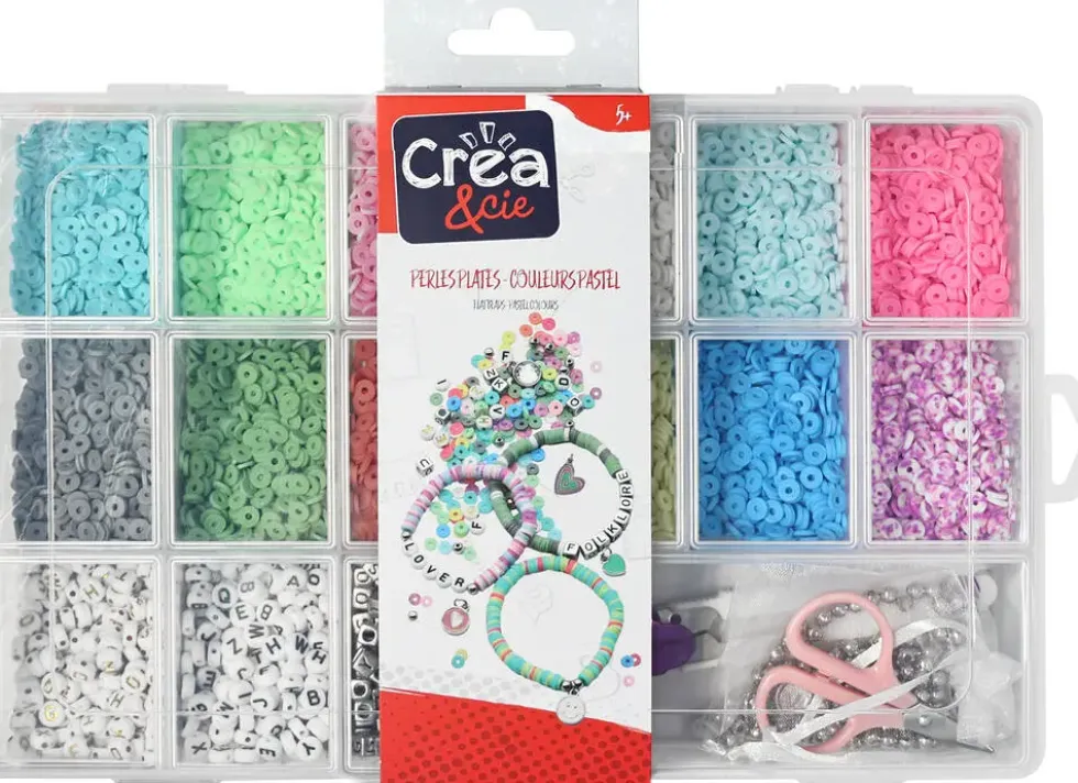 PERLES PLATES - COULEURS PASTEL