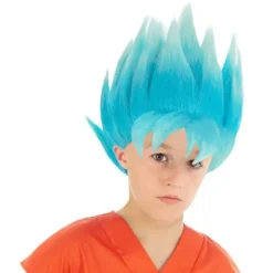 PERRUQUE ENFANT GOKU SAIYAN SUPER BLEU DRAGON BALL Z