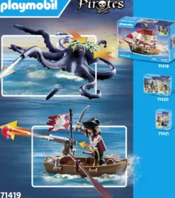 PIRATE AVEC PIEUVRE GEANTE - 71419