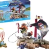PIRATE AVEC RADEAU FLOTTANT ET TRESOR - 71794