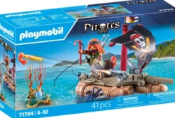 PIRATE AVEC RADEAU FLOTTANT ET TRESOR - 71794