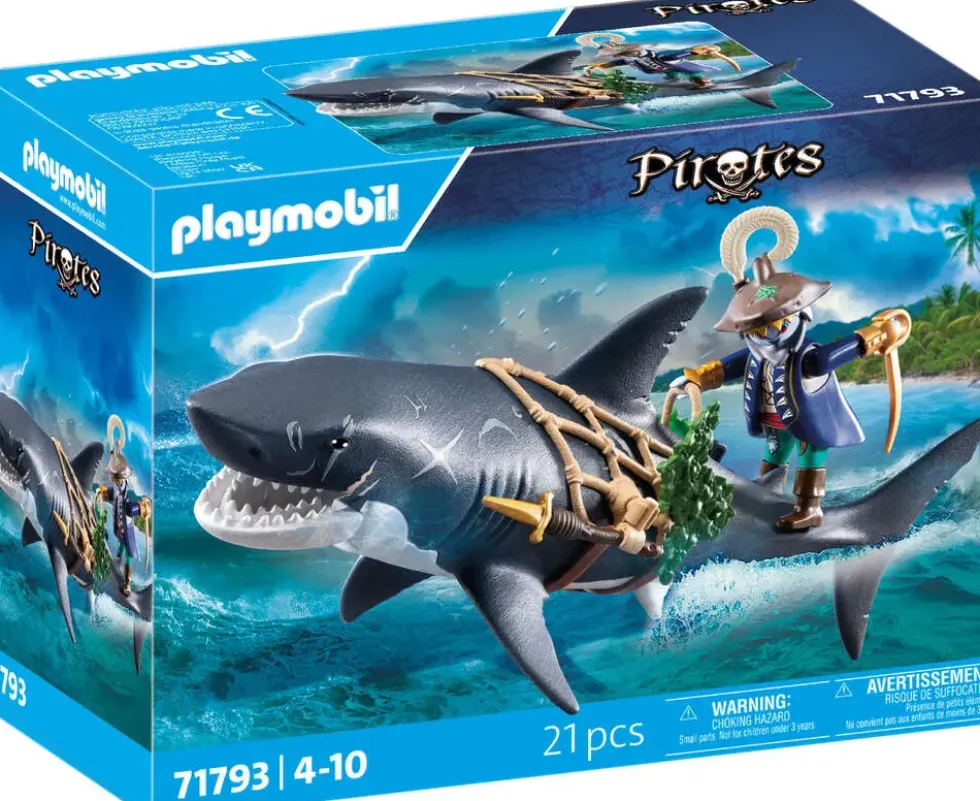 PIRATE ET REQUIN AVEC MACHOIRE ARTICULEE - 71793
