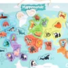 PLATEAU DES CONTINENTS 40X30 CM MAGNETIQUE AVEC ANIMAUX30 PIECES