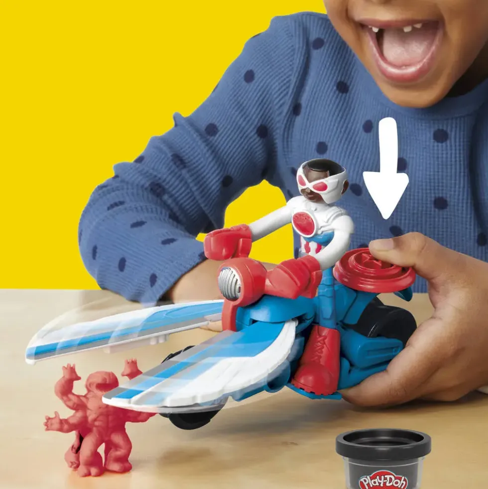 PLAY-DOH MARVEL CAPTAIN AMERICA MOTO TRANSFORMERS NSFORMERS NCHANTE