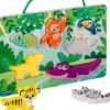 PLAY+- PUZZLE EN BOIS SENSORIEL ET AIMANTE - DANS LA JUNGLE