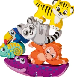 PLAY+- PUZZLE EN BOIS SENSORIEL ET AIMANTE - DANS LA JUNGLE