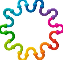 PLIP LINKS - 10 ANNEAUX ARC-EN-CIEL EN SILICONE