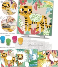 POCHOIRS MOTIFS - COULEURS DE LA JUNGLE