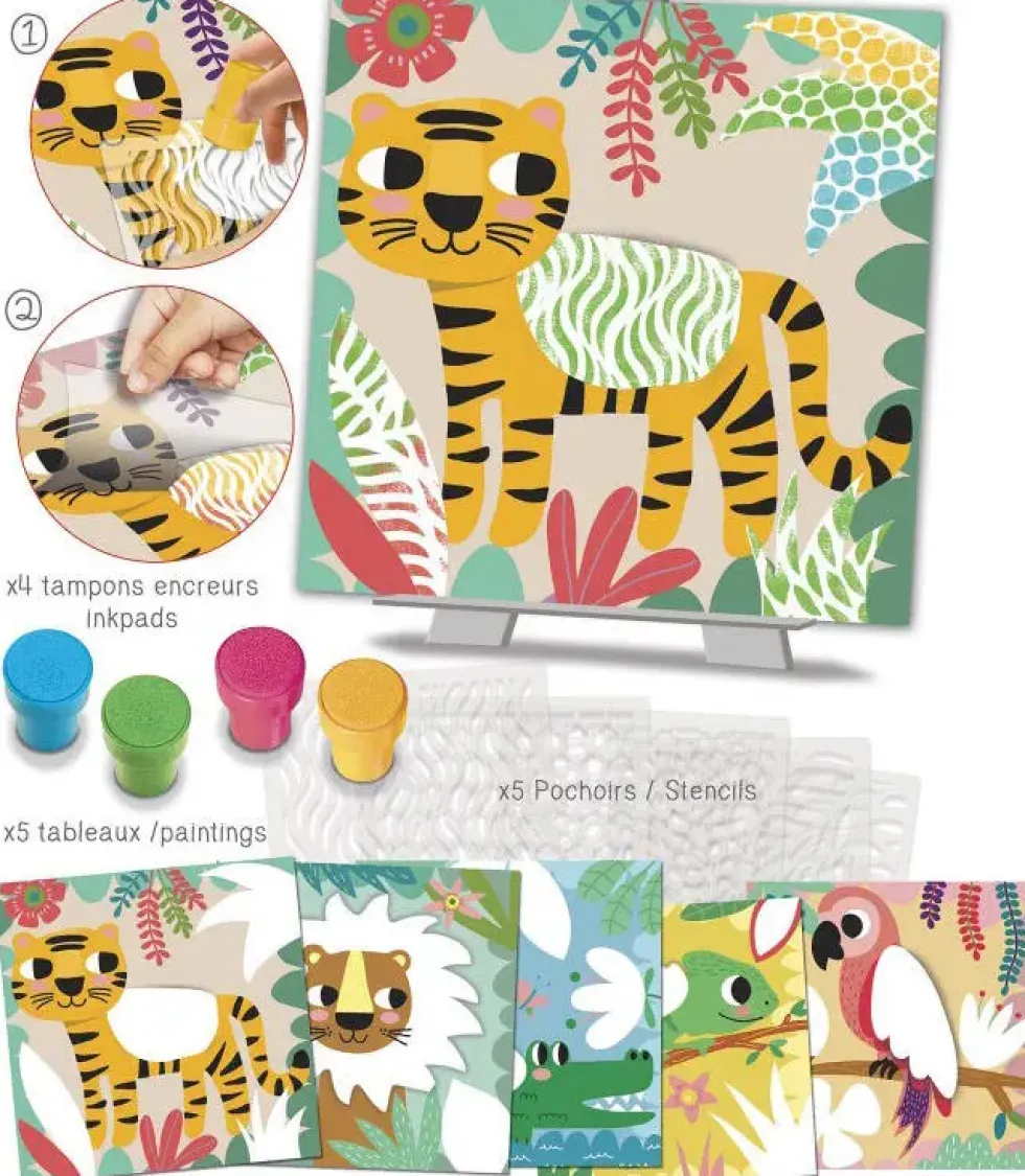 POCHOIRS MOTIFS - COULEURS DE LA JUNGLE