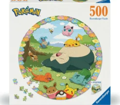 POKEMON EN FLEURS - PUZZLE ROND 500 PIECES