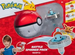 POKEMON- PACK TOUPIES AVEC LANCEUR DE TOUPIE POKE BALL