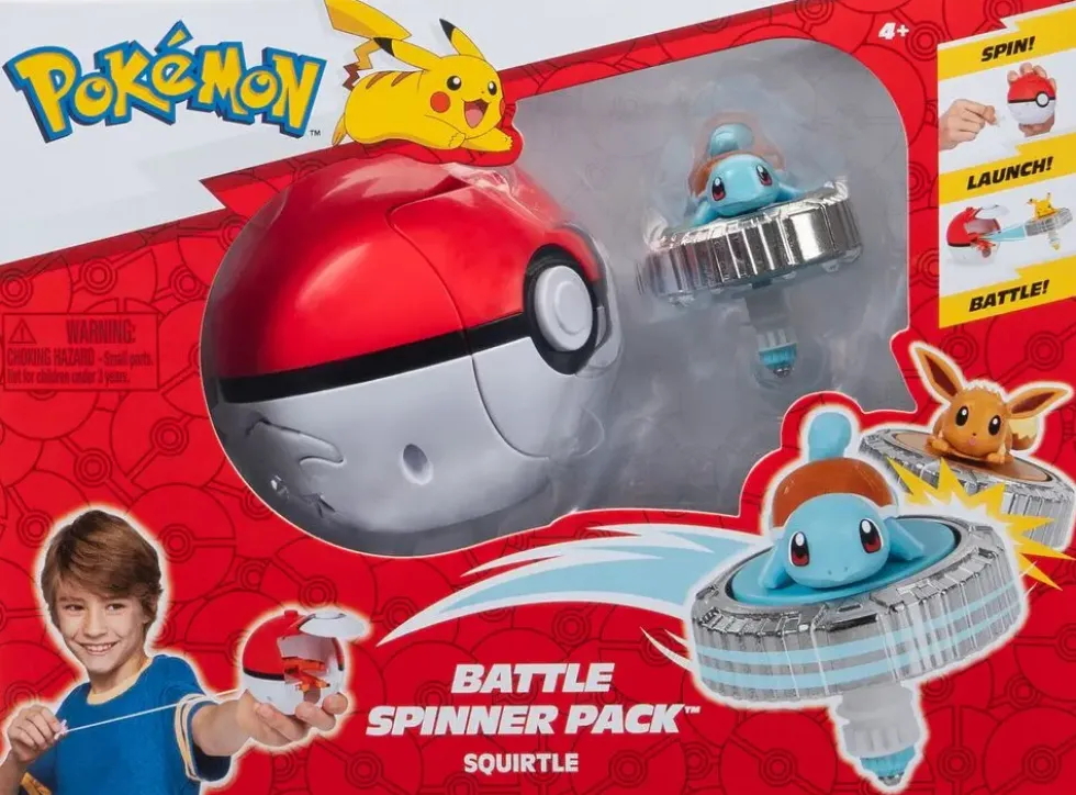 POKEMON- PACK TOUPIES AVEC LANCEUR DE TOUPIE POKE BALL