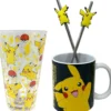 POKEMON - SET CADEAU MUG 2 PAILLES ET UN VERRE