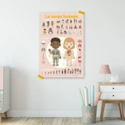 POPPIK DISCOVERY - POSTER A STICKER - LE CORPS HUMAIN