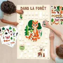 POPPIK DISCOVERY - POSTER A STICKER - LA FORET