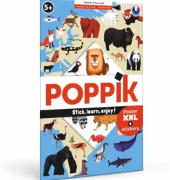 POPPIK DISCOVERY - POSTER A STICKER - LES ANIMAUX