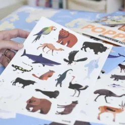 POPPIK DISCOVERY - POSTER A STICKER - LES ANIMAUX