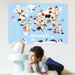 POPPIK DISCOVERY - POSTER A STICKER - LES ANIMAUX