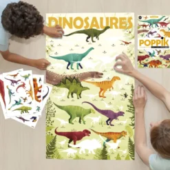 POPPIK DISCOVERY - POSTER A STICKER - LES DINOSAURES
