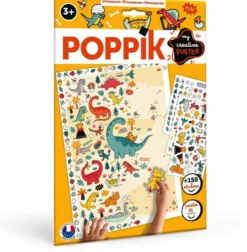 POPPIK - POSTER CREATIF A STICKER - DINOSAURES