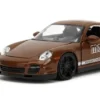 1/24 PORSCHE 911 TURBO W/METM'S BROWN FIGURE BROWN METALLIC HOLLYWOOD RIDES 2007