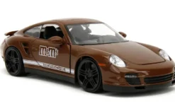 1/24 PORSCHE 911 TURBO W/METM'S BROWN FIGURE BROWN METALLIC HOLLYWOOD RIDES 2007