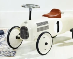 PORTEUR VOITURE VINTAGE BLANC CREME