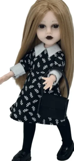 POUPEE GOTHIQUE ROBE NOIRE 33 CM