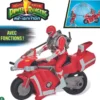 POWER RANGERS - VEHICULE TYRANOSAURE AVEC FONCTION ET FIGURINE 15 CM ROUGE