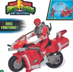 POWER RANGERS - VEHICULE TYRANOSAURE AVEC FONCTION ET FIGURINE 15 CM ROUGE