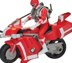POWER RANGERS - VEHICULE TYRANOSAURE AVEC FONCTION ET FIGURINE 15 CM ROUGE